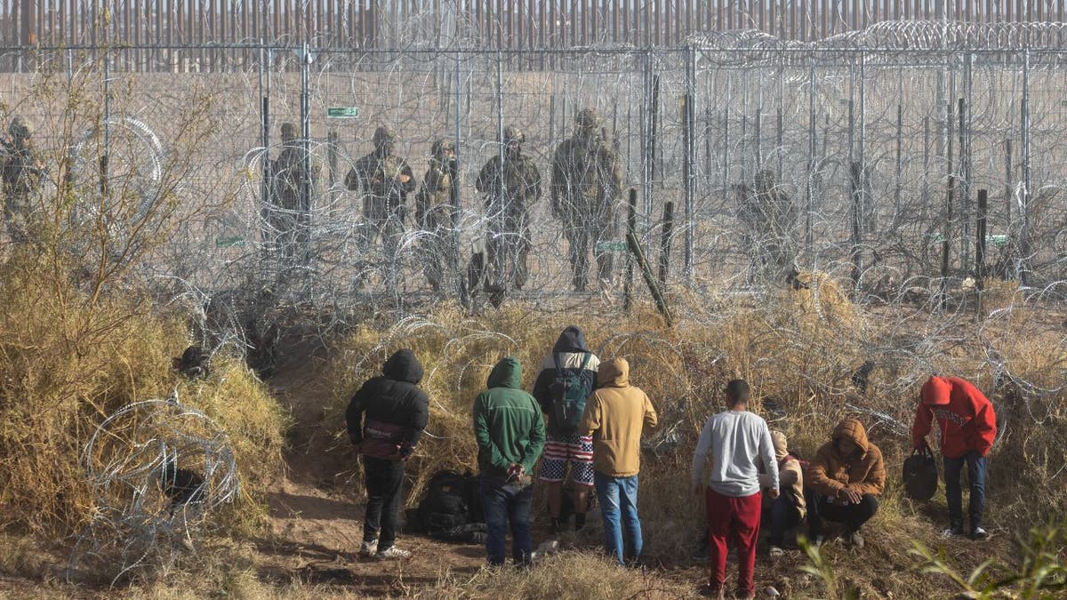 Illegal immigrants near the southern border.