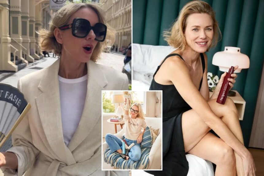 Naomi Watts reveals ‘intolerable’ menopause symptom that made her develop a skincare brand ‘from scalp to vag’