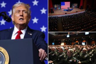 Trump threatens foes and ‘enemy from within’ while demanding Nobel Peace Prize in speech to generals
