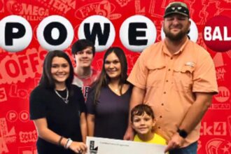 Family misses B powerball jackpot by just one number, collects 0K instead