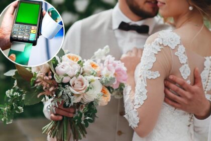 Newlyweds are setting up credit card machines at their receptions for this tacky reason: ‘Don’t be tight, pay for our flight’