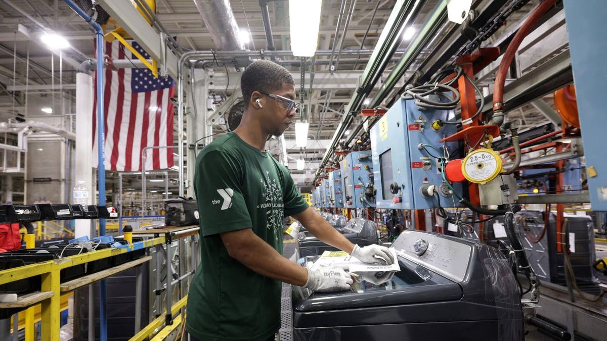 A worker at a GE Appliance factory in Kentucky