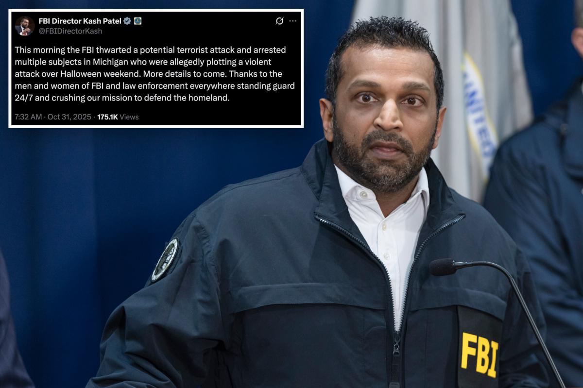 Planned Halloween weekend terror attack thwarted in Michigan, Kash Patel announces Planned Halloween weekend terror attack thwarted in Michigan, Kash Patel announces