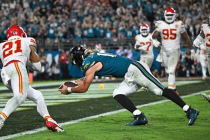 Jaguars’ Trevor Lawrence describes ‘sheer panic’ as he recovered from stumble to score go-ahead TD