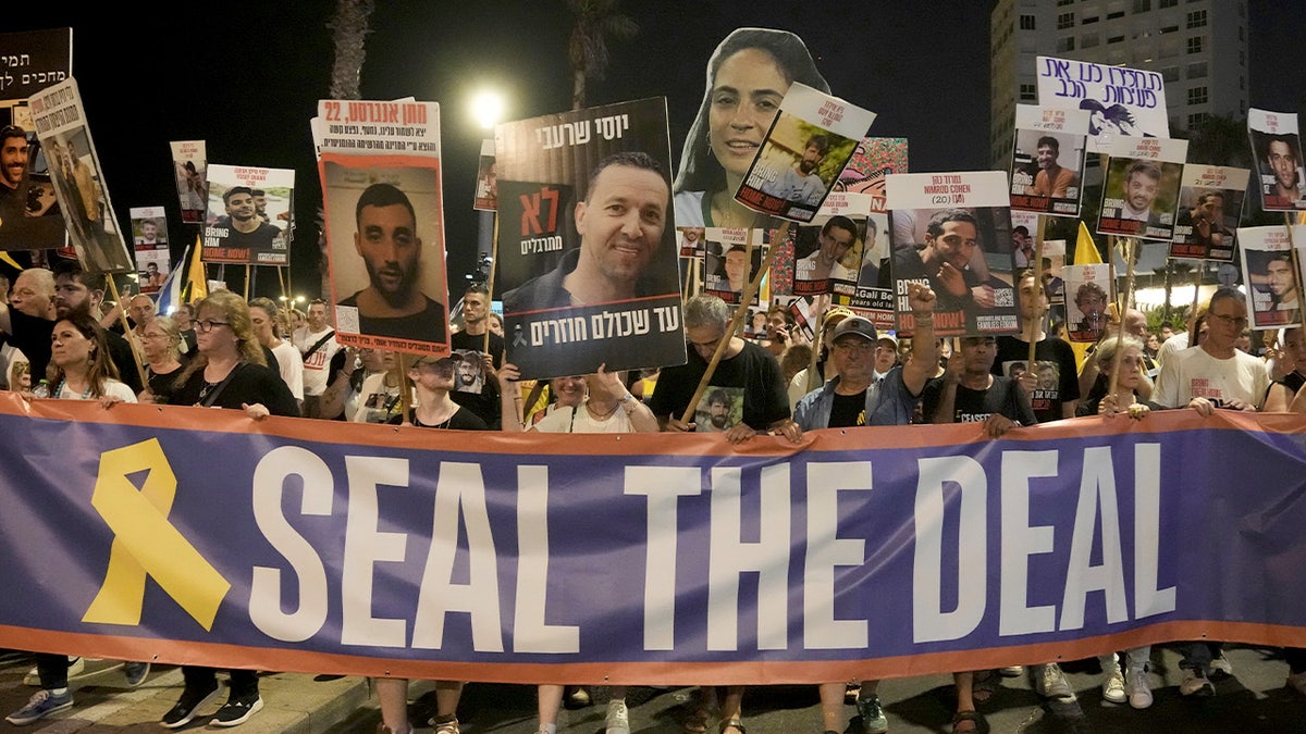 People take to the streets in Tel Aviv calling for an end to the war in Gaza and the release of hostages.