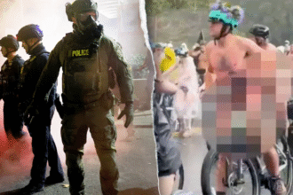 ‘Unsightly tactics’: Feds react to nude bicycle protesters who bared all outside ICE facility