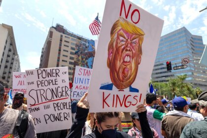 Trump reacts to ‘No Kings’ protests by saying ‘I’m not a king, I work my ass off’