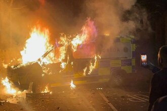 Dublin protesters clash with police, burn vehicle after migrant accused of sexually assaulting Irish girl