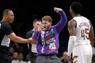Fan storms court during NBA game seeking selfie with Cavaliers star Donovan Mitchell