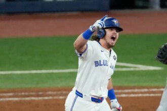 Blue Jays’ Game 1 hero Addison Barger spent night before World Series on teammate’s hotel room pullout