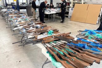 ICE, CBP seize 400 firearms hidden in fake trailer walls at southern border crossing
