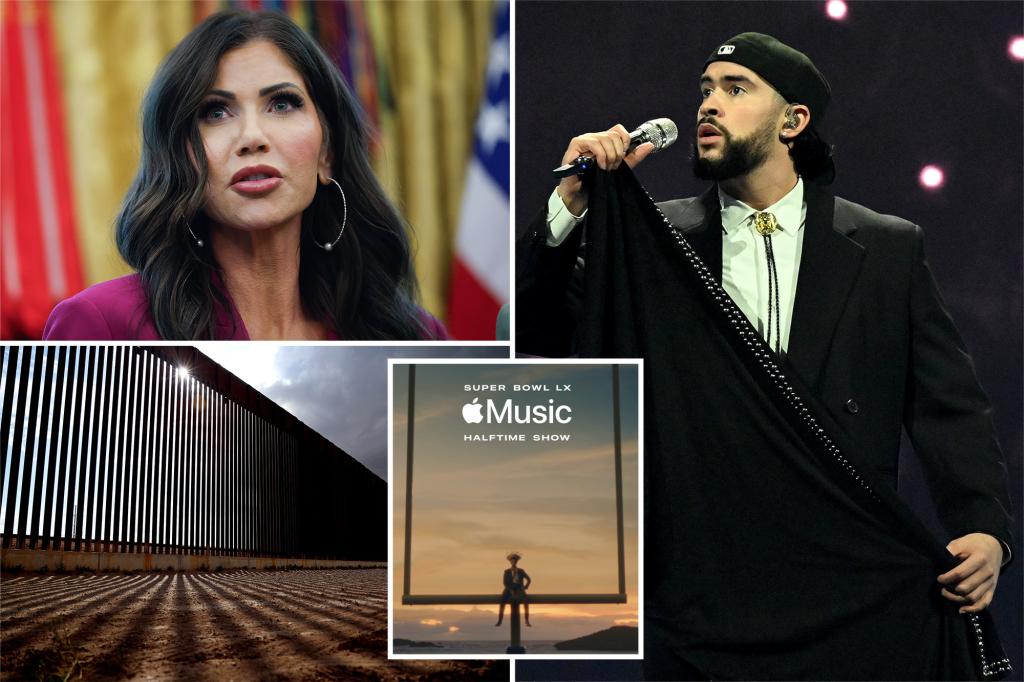 NFL officials won’t be ‘able to sleep at night’ after picking Bad Bunny for Super Bowl halftime show, DHS chief Kristi Noem says
