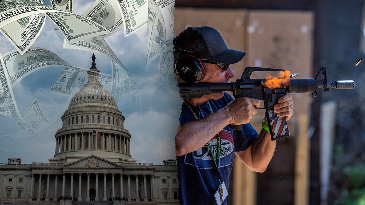 The U.S. Capitol next to a gun range