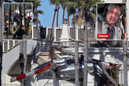 5 injured after helicopter loses control, crashes steps from bustling California beach