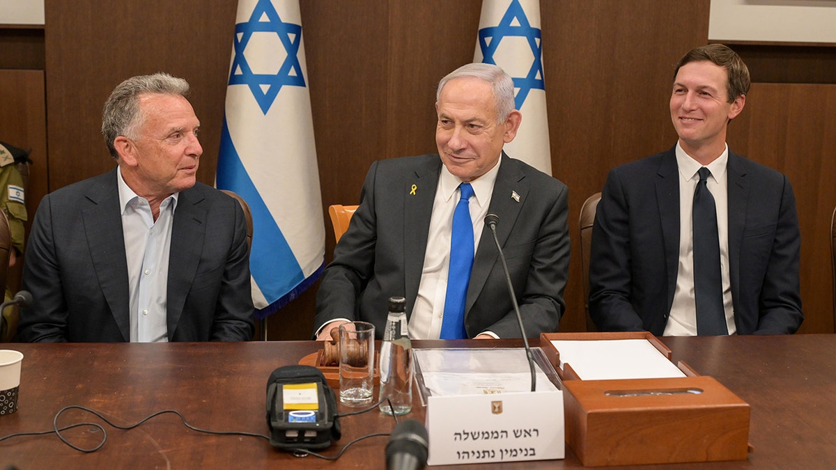 Prime Minister Benjamin Netanyahu at the cabinet meeting with U.S. President’s special envoy, Steve Witkoff, and the President’s son-in-law, Jared Kushner