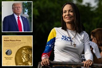 Nobel Peace Prize winner Maria Corina Machado dedicates it to Trump