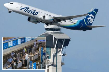 Alaska Airlines flights ground to a halt after carrier suffers 2nd nationwide outage since July