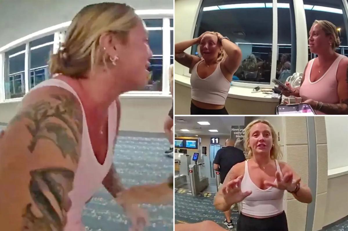 ‘Sunburned’ New Jersey sisters deny they were drunk after being booted from flight in viral meltdown at Florida airport