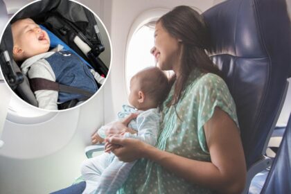 Grumpy plane passenger slammed for telling mom to get rid of baby sitting in business class