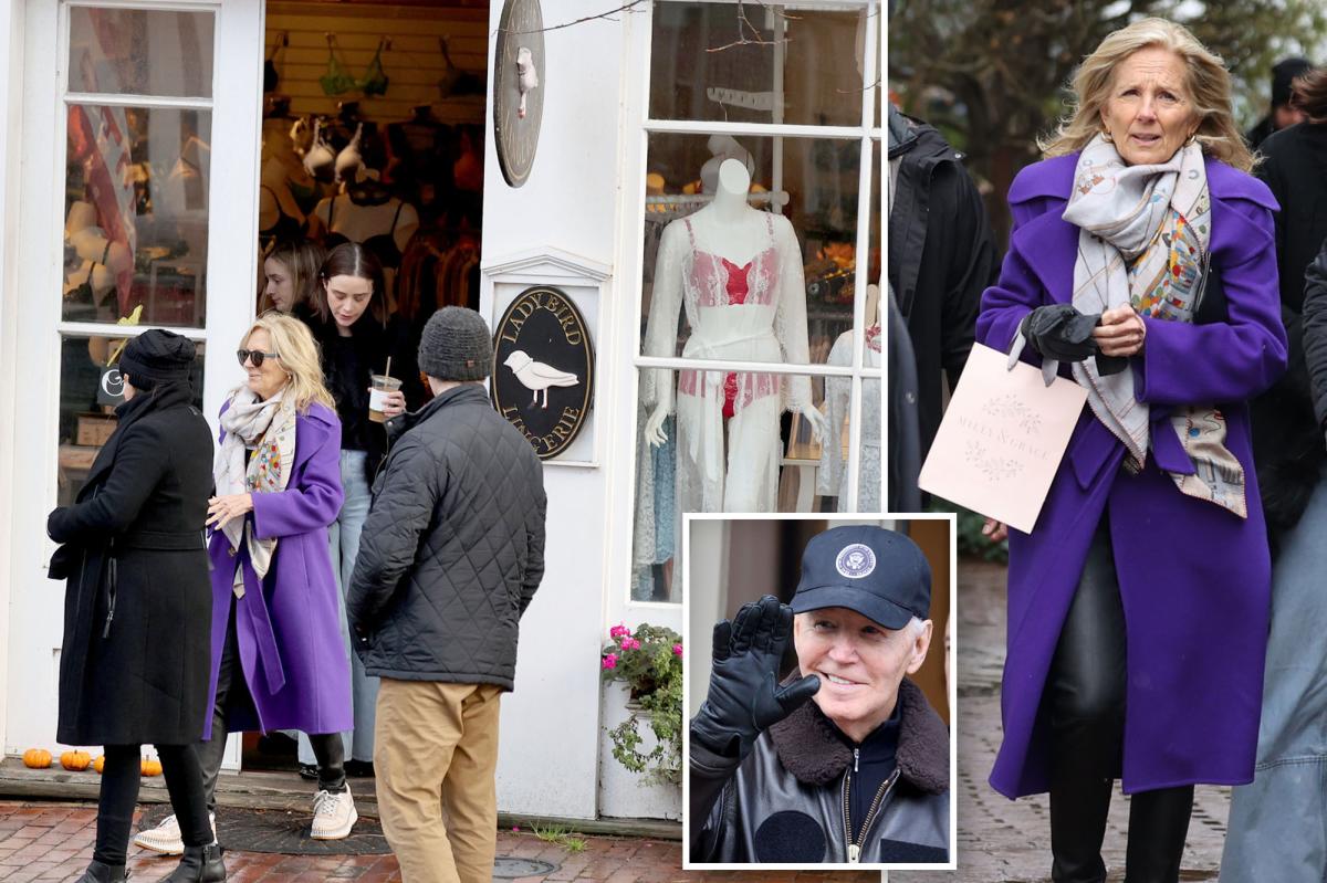 Jill Biden spotted popping into Nantucket lingerie shop on Black Friday