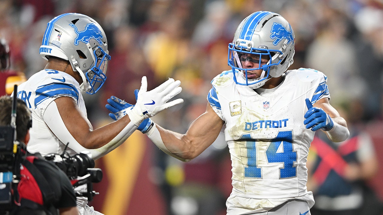 Lions’ Amon-Ra St Brown talks performing Trump dance after touchdown