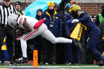 Ohio State’s controversial touchdown in win vs. Michigan causes stir on social media