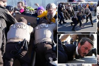 Anti-ICE protesters clash with officers outside Chicago immigration facility