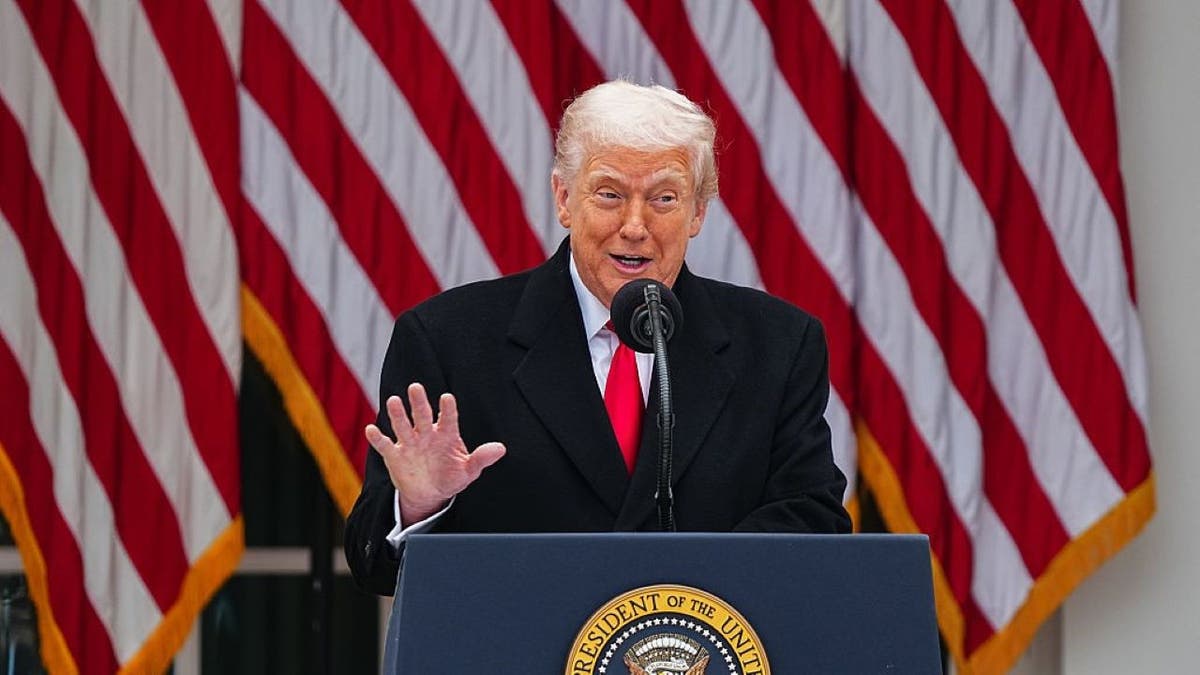 Donald Trump speaks at the White House