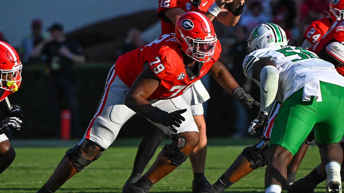Nyier Daniels goes up against Marshall