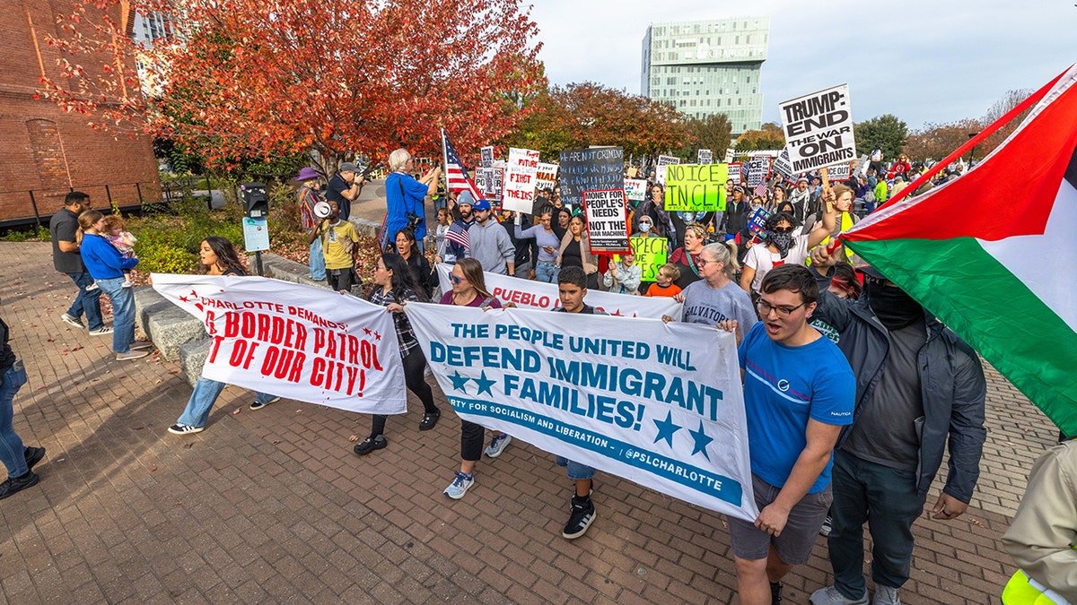 Protestors Rally Against Rumored Border Patrol In Charlotte