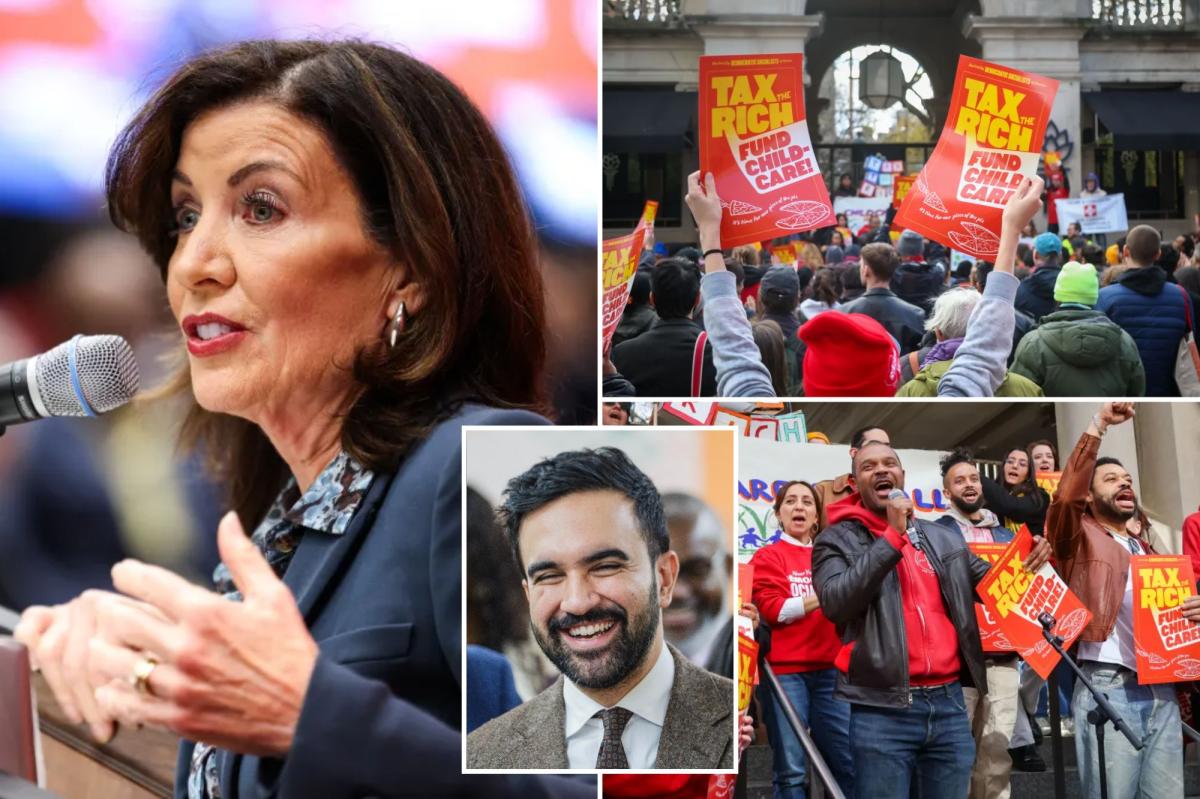 Liberal pols, DSA warn Gov. Kathy Hochul to back Zohran Mamdani’s agenda – or get booted from office: ‘Third strike, you’re out!’
