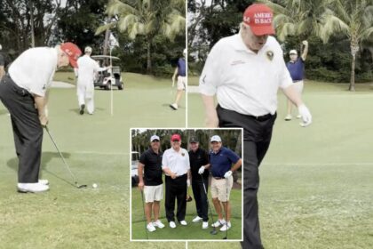 Trump sinks impressive chip shot in viral video after latest Biden golf jab: ‘Winning is always nice!’