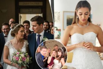 Bride spots mystery woman in her wedding photos before making shocking discovery