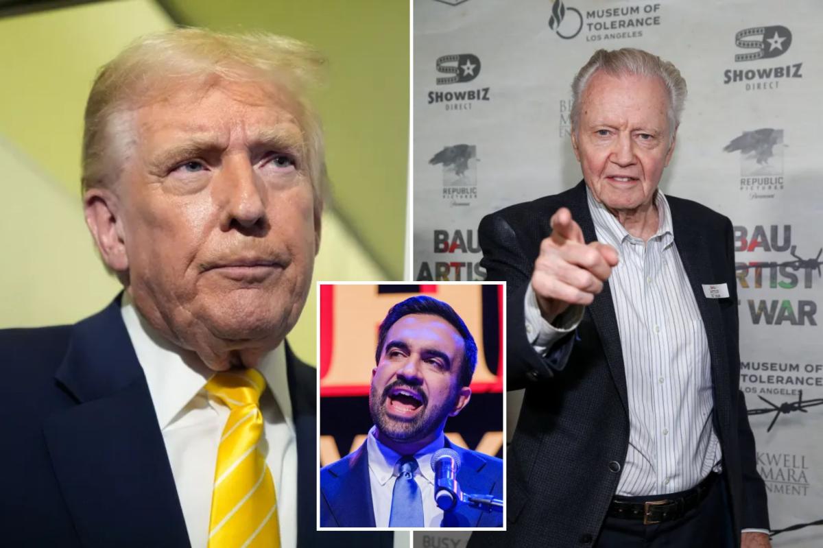 Jon Voight tells Trump he must save New York from ‘communist fool’ Zohran Mamdani
