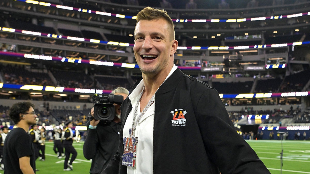 Rob Gronkowski at the LA Bowl