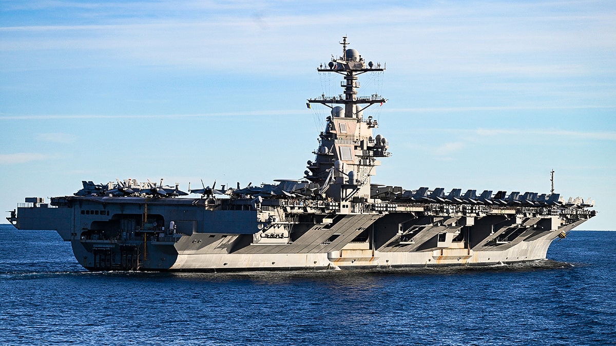 USS Gerald R. Ford at sea.