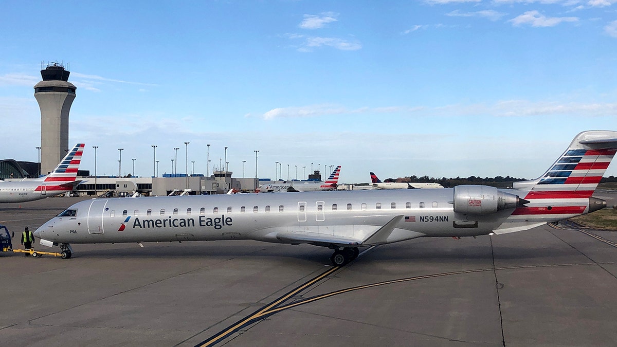 St Louis Lambert International Airport plane on tarmac