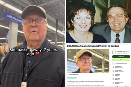 Army veteran Ed Bambas, 88, reveals he works full time at supermarket after losing pension — internet rallies to raise over M
