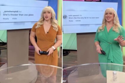Exclusive | Curvy news anchor trolls haters by reading viewer comments in her broadcaster voice: ‘Fe fi foe yum’