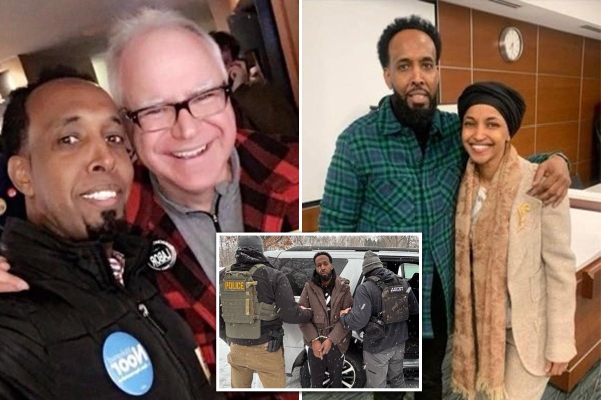 Photos emerge of Somali illegal migrant fraudster with Minnesota Gov. Tim Walz, Rep. Ilhan Omar