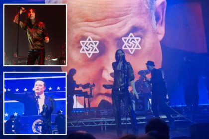 Scottish rock band airs antisemitic video of Netanyahu and this US official — with swastikas over their eyes
