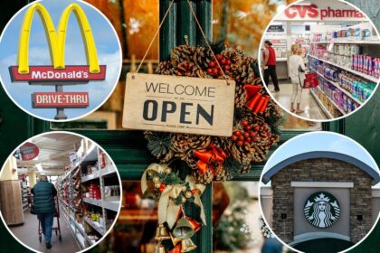 Here’s what’s open on Christmas Eve and Christmas Day 2025 from McDonald’s to Starbucks