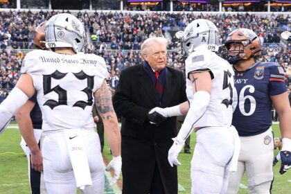 Navy tops Army with late touchdown as Trump’s attendance in Baltimore sparks protests
