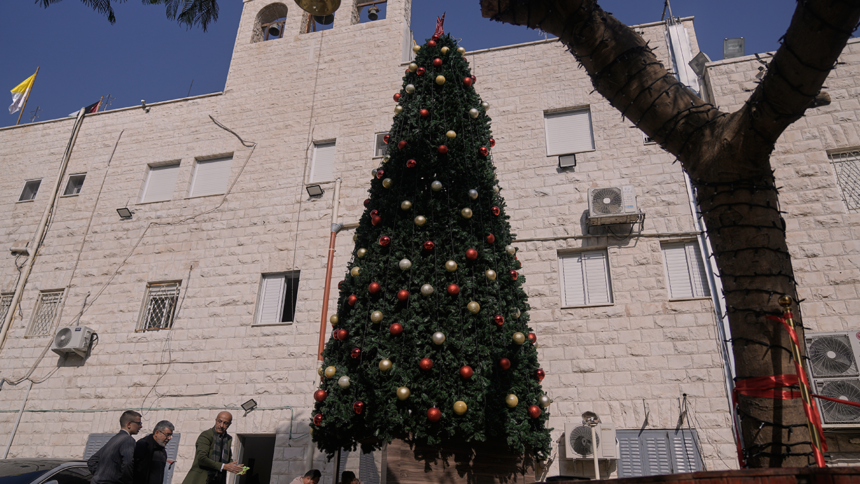 Trio of Palestinians arrested for allegedly torching Christmas tree at Catholic church in West Bank