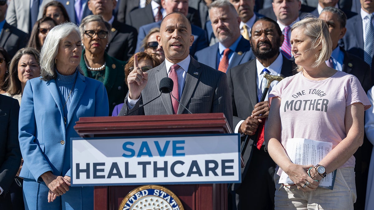 Hakeem Jeffries outside the Capitol
