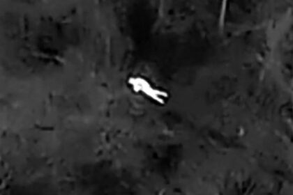 Missing elderly person found in bitter cold woods after police deploy thermal imaging drone