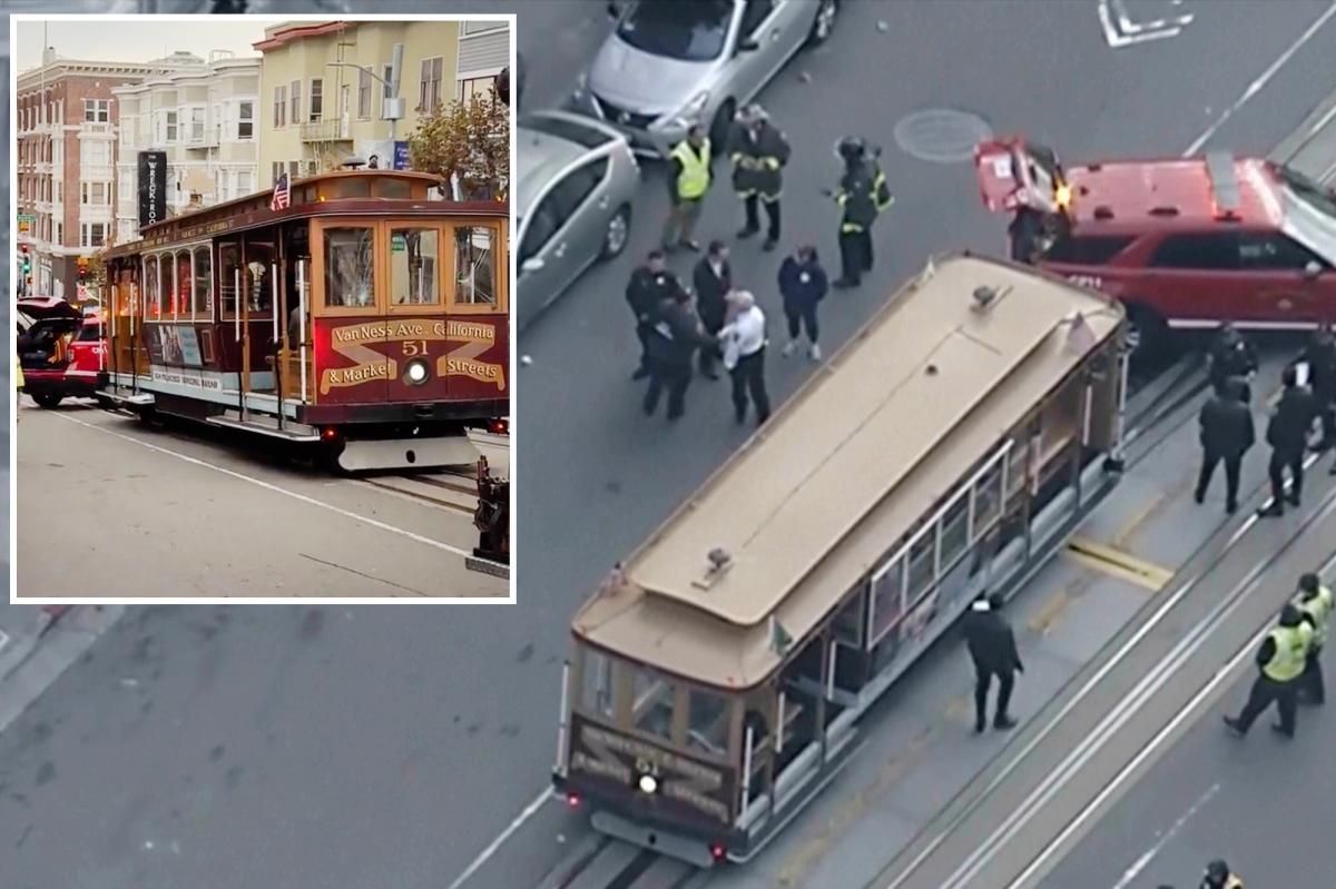 15 injured after San Francisco cable car comes to screeching halt