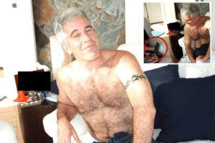 Disturbing photo in DOJ’s Jeffrey Epstein document drop shows shirtless pedophile with tiny tot