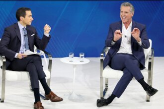 Newsom team torched for image posted in response to mocking of gov’s ‘testicle-crushing’ sitting pose