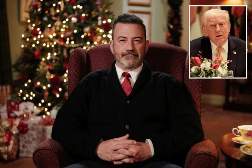 Jimmy Kimmel says ‘tyranny is booming’ as he renews attacks on Trump in UK Christmas address